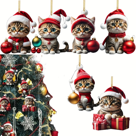 Cute Cat Christmas Ornaments