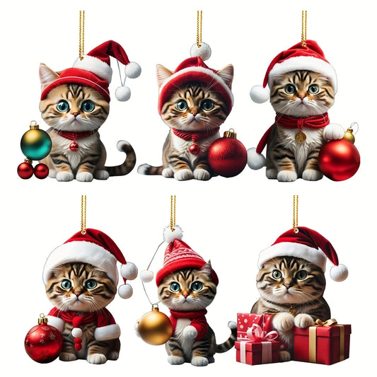 Cute Cat Christmas Ornaments